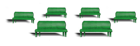 Park Benches - HO Scale