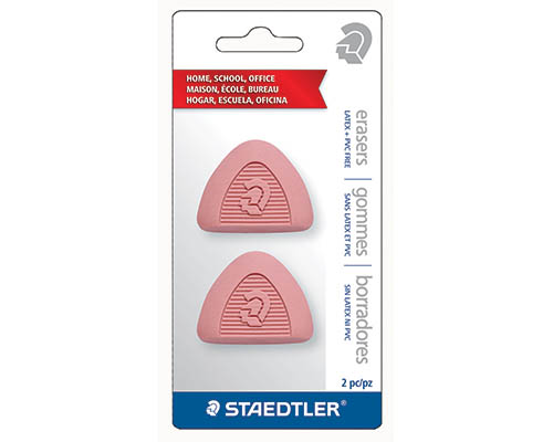 Staedtler Triangle Pink Eraser  Pack of 2