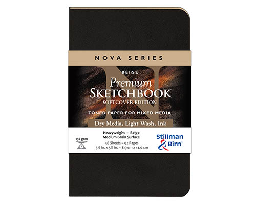Stillman & Birn Nova Series Softcover Sketchbook – Beige – 5.5 x 3.5 in.