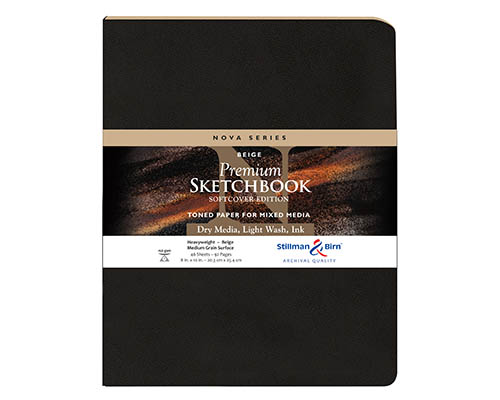 Stillman & Birn Nova Series Softcover Sketchbook  Beige  8 x 10 in.