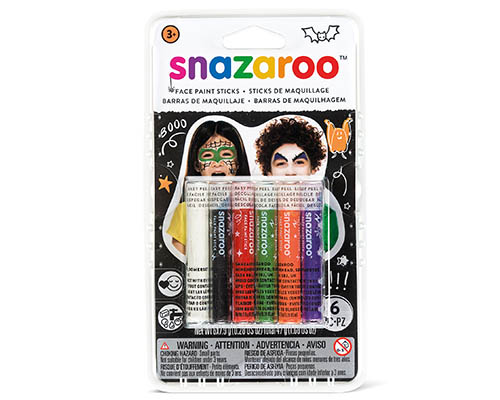 Snazaroo  Halloween Face Paint Sticks  Set of 6