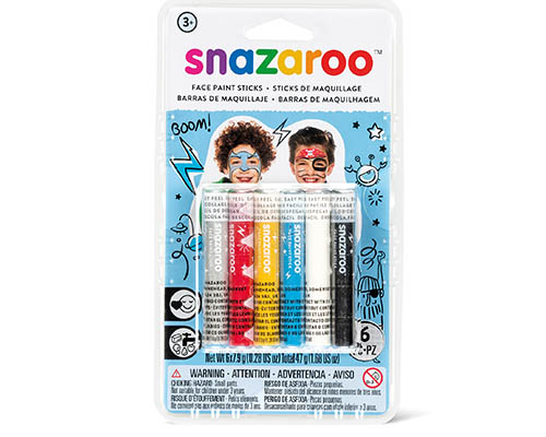 Snazaroo  Adventure Face Paint Sticks  Set of 6