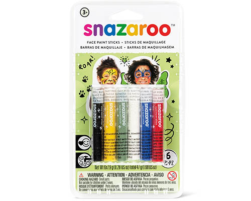 Snazaroo  Rainbow Face Paint Sticks  Set of 6