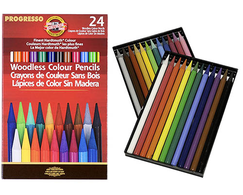 Koh-I-Noor Woodless Coloured Pencils – Set of 24