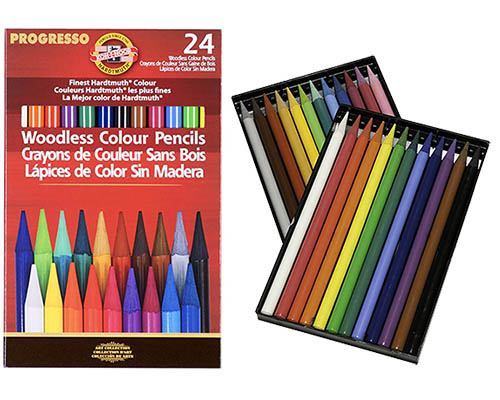 Koh-I-Noor Woodless Coloured Pencils  Set of 24