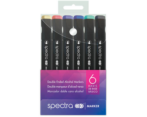 Chartpak Spectra Ad Markers  Basic Set of 6
