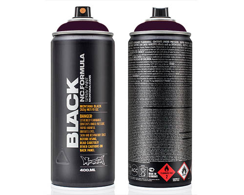 Montana BLACK Spray Paint  400mL Can  Cherry