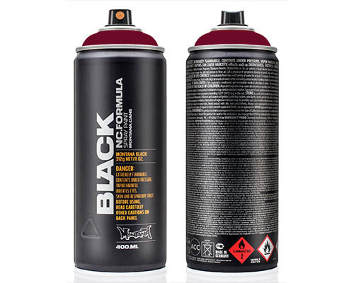 Montana BLACK Spray Paint  400mL Can  Cardinal