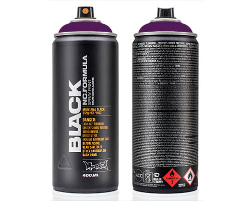 Montana BLACK Spray Paint  400mL Can  Galaxy