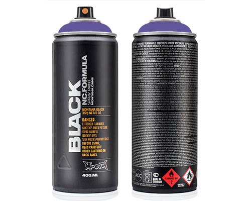 Montana BLACK Spray Paint – 400mL Can – Royal Purple