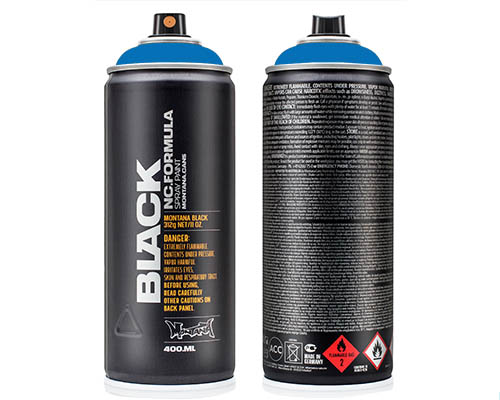 Montana BLACK Spray Paint  400mL Can  Horizon