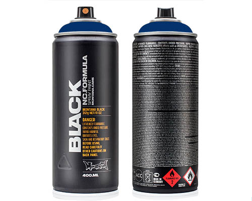 Montana BLACK Spray Paint  400mL Can  Ultramarine