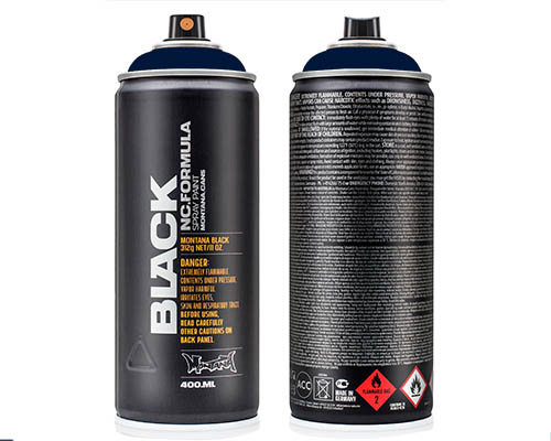 Montana BLACK Spray Paint – 400mL Can – Dark Indigo