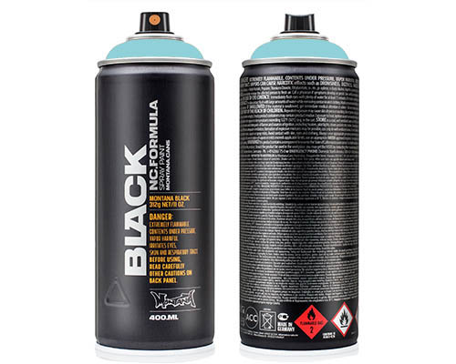 Montana BLACK Spray Paint  400mL Can  Tiffany