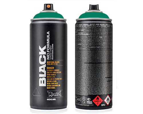 Montana BLACK Spray Paint  400mL Can  Atlantis