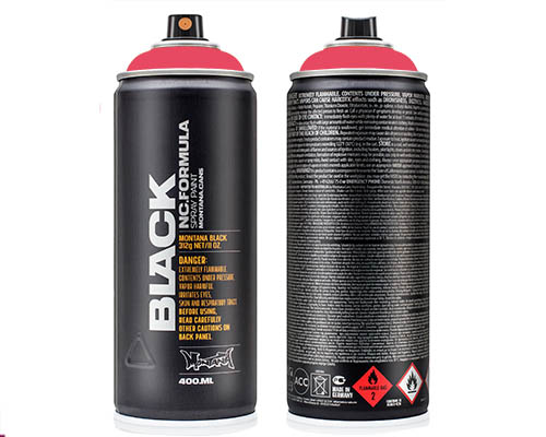 Montana BLACK Spray Paint  400mL Can  Lollipop