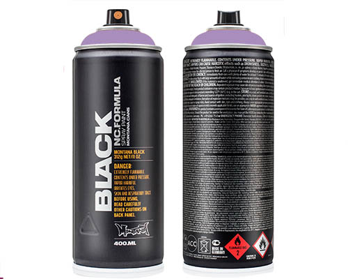 Montana BLACK Spray Paint  400mL Can  Blue Velvet