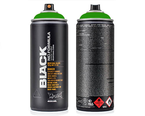 Montana BLACK Spray Paint  400mL Can  Woodstock