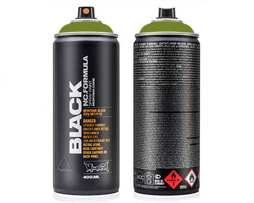 Montana BLACK Spray Paint  400mL Can  Lost Island