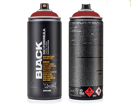 Montana BLACK Spray Paint – 400mL Can – Rust