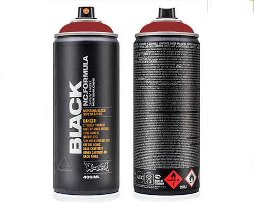 Montana BLACK Spray Paint  400mL Can  Rust