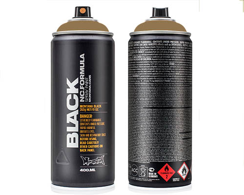 Montana BLACK Spray Paint  400mL Can  Syrian