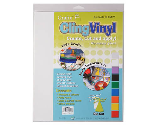 Grafix Cling Film  9 x 12 in.  Pack of 6 Clear