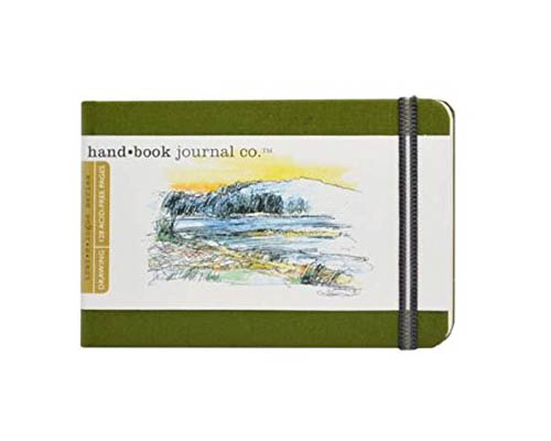 Travelogue Journal  Pocket Landscape 3.5 x 5.5 in.  Landscape Green