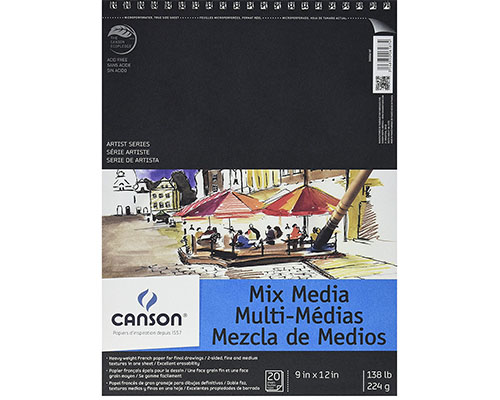 Canson Artist Series Mix Media Pad  138lb  9 x 12 in.