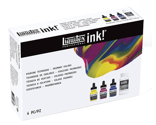 Liquitex Professional Acrylic Ink – Pouring Technique Set - Primary Colours