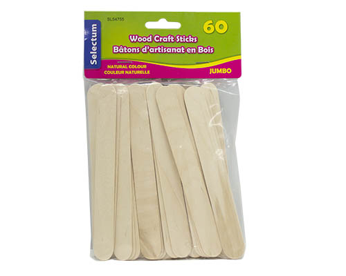 Selectum  Wood Craft Sticks  60 Sticks