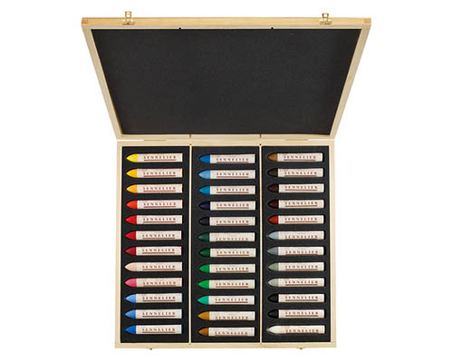 Sennelier Grande Oil Pastels  Wooden Box Set of 36