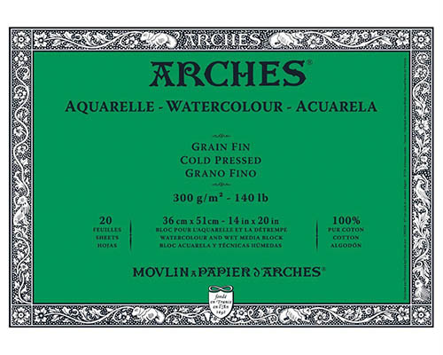 Arches Watercolour Block  Cold Press  140lb.  14 x 20 in.