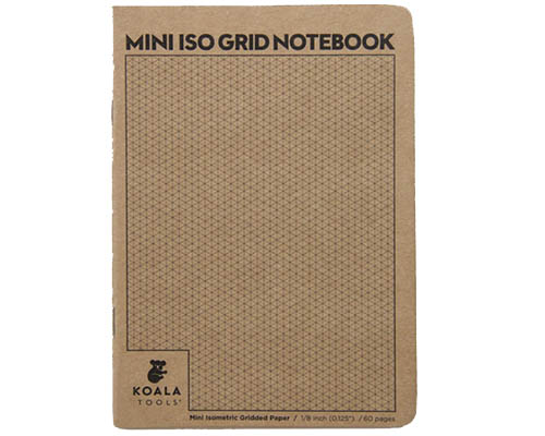 Koala Tools  Mini Isometric Grid Sketchbook  5 x 7 in.