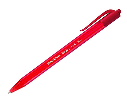 Paper Mate InkJoy  100RT Retractable Ballpoint Pen  1.0mm Os Red