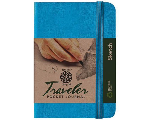 Pentalic Traveler Journal  Dot Grid  4 x 6 in.  Blue