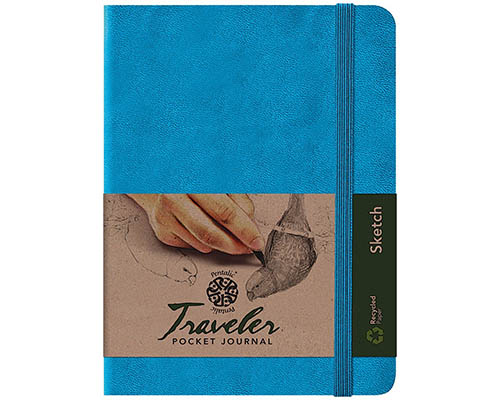 Pentalic Traveler Journal  Dot Grid  6 x 8 in.   Blue