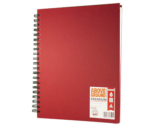 Above Ground Premium Spiral-Bound Sketchbook - Red - 8.5 x 11 in.