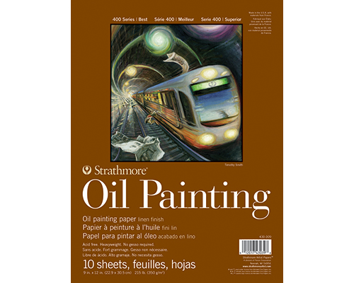 Strathmore 400 Series Oil Painting Pad  10 Sheets   215 lb. Linen Textured  9 x 12 in.