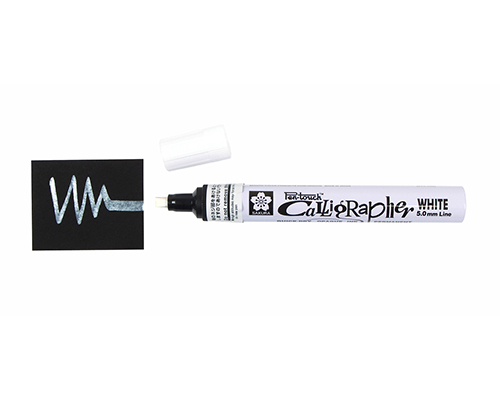 Sakura Pentouch Calligraphy Marker  Medium Nib  White