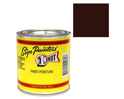 1-Shot Sign Painters' Lettering Enamel 8oz - Dark Brown