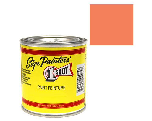 1-Shot Sign Painters' Lettering Enamel 8oz - Coral