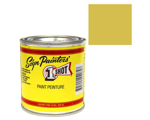 1-Shot Sign Painters' Lettering Enamel 8oz - Metallic Brass