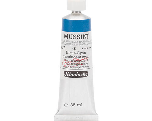 Schmincke Mussini Artists' Oil Colour - 35mL - Translucent Cyan