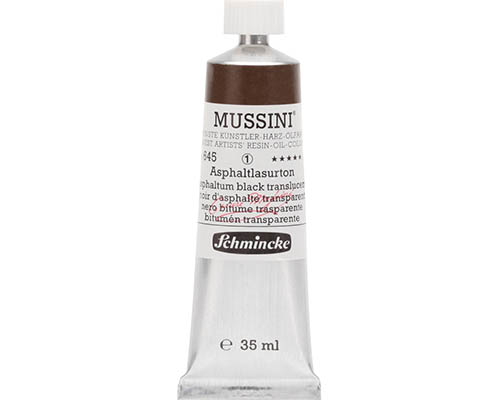 Schmincke Mussini Artists' Oil Colour - 35mL - Asphaltum Black Translucent