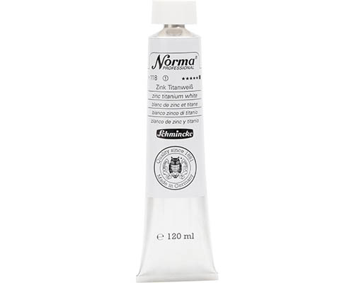 Schmincke Norma Professional Oil - 120mL - Zinc Titanium White