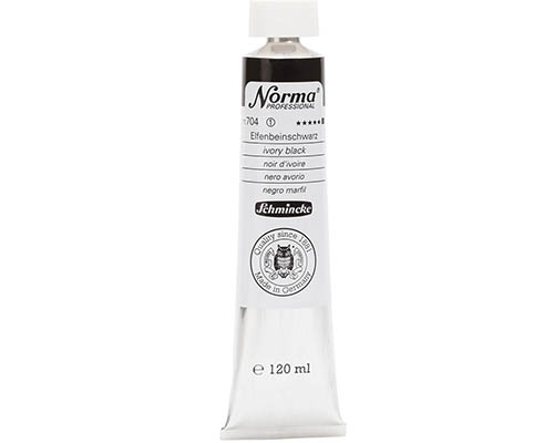 Schmincke Norma Professional Oil - 120mL - Ivory Black