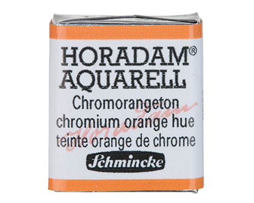 Schmincke Horadam Watercolour  Half Pan  Chrom Orange Hue