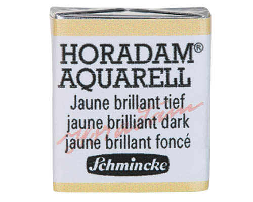 Schmincke Horadam Watercolour  Half Pan  Jaune Brilliant Dark