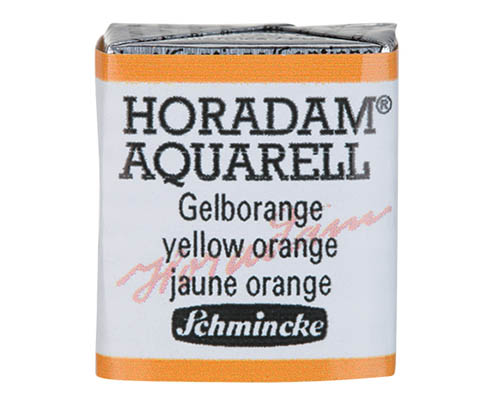 Schmincke Horadam Watercolour  Half Pan  Yellow Orange